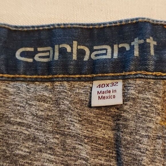 Carharrt‎ Men's Rugged Flex Relaxed Straight Knit Lined 40 X 32 Denim Blue Jeans - Picture 6 of 12